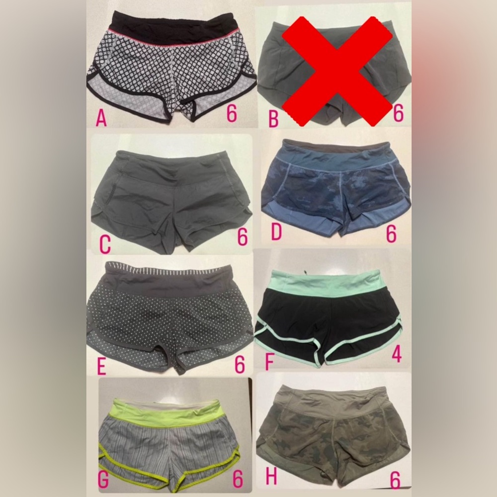 Lululemon Speed Shorts women size 6,4